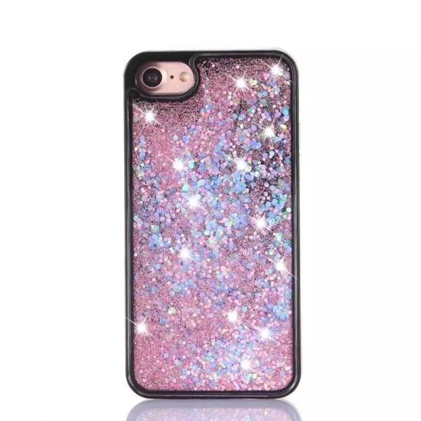 Quality PC+TPU Star Love Sequins Color Mix Glitter Quicksand Black Border Back Cover Cell Phone Case For iPhone 7 6s Plus wholesale