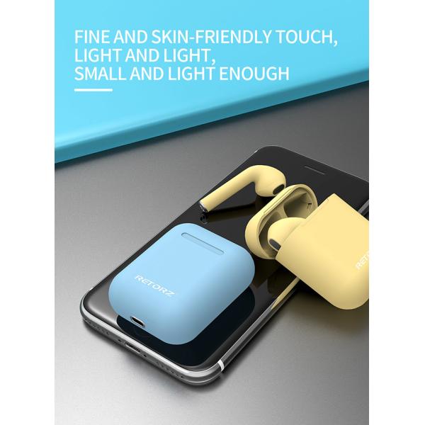 Macaron Pink Blue Yellow Waterproof 4h TWS Bluetooth Earphones