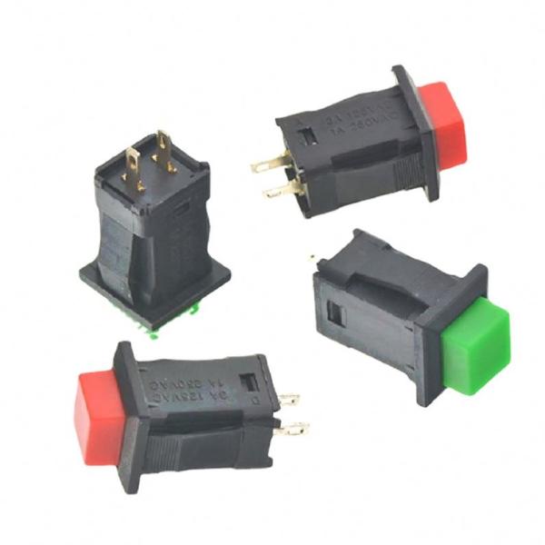 Quality original DS-429A DS-429B Button Switch with lock self-lock lockless self-reset button switch red and green wholesale