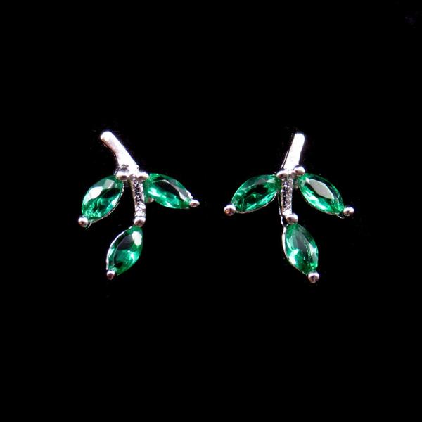 Quality Blue Silver Cubic Zirconia Earrings With Pure 925 Silver Material wholesale