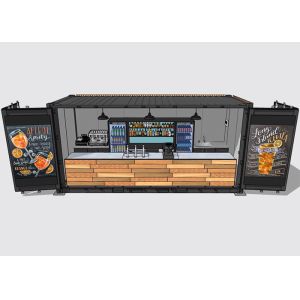 Cheap Topshaw Factory Price Durable Structure Prefabricated Coffee Shop Kitchen Container Bar for sale
