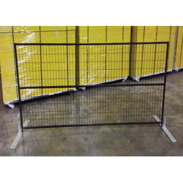 Quality 6ft x 10ft canada standard temporary fence 2" x 4"X10.5GA aperture pipe 1"x1'x1.7GA thick brace 3/4"x19GA POWDER coated wholesale