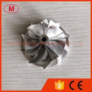 China TD04HL 19T reverse 46.02/58.00mm 5+5 blades 49189-X BILLET Turbocharger Billet/milling/aluminum 2618 compressor wheel on sale