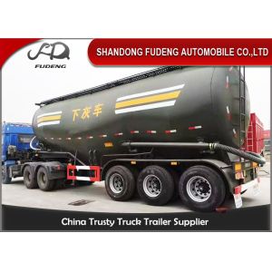 3 Axle 35cbm - 55cbm Powder Bulk Cement Semi Trailer With 12 Wheeler
