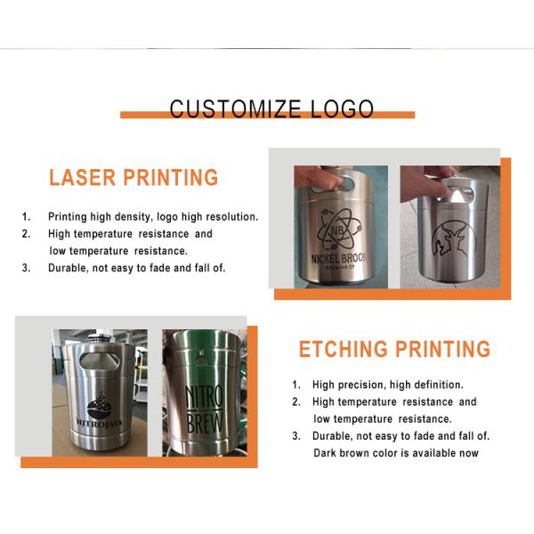 Homebrew No Metal Taste Sus 304 Stainless Steel Keg 2l Powder Coating Growler