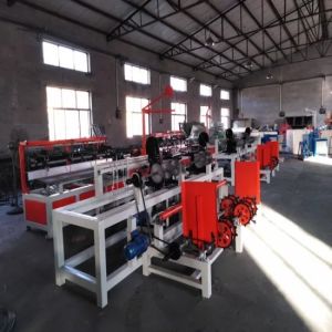 Cheap 4m width Double Wire &amp;Single Wire Fully Automatic Diamond Mesh Chain Link Fence Making Machine Factory for sale