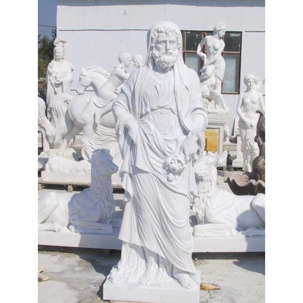 Western Man white marble statues with polish finish