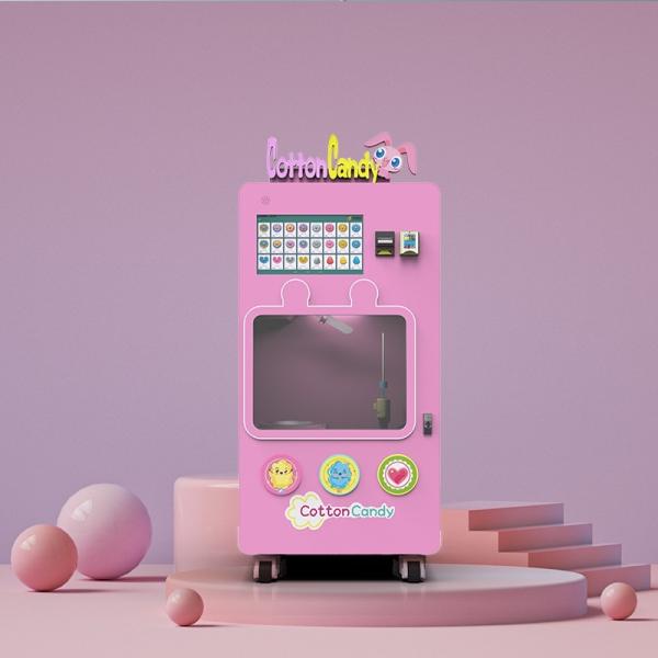 Quality ROHS Coin Operated Cotton Candy Machine 2500W Real Time Monitoring wholesale