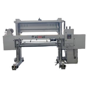Cheap Long Rigid Rectangle Foam Horizontal Splitting Machine Reciprocate Cutting Motion On Rail With Auto Pressure Roller And Winding for sale