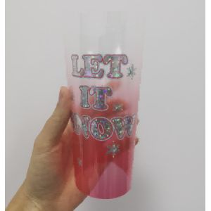 China Clear PVC Insert of double wall Plastic Tumbler on sale