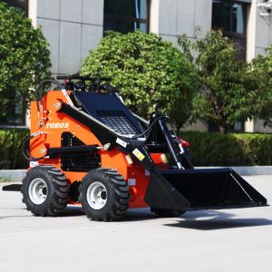 Diesel Powered Construction Mini Skid Steer Loader With Attachments