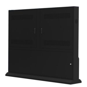 Floor Standing Interactive Touch Screen Kiosk With Air Conditioner