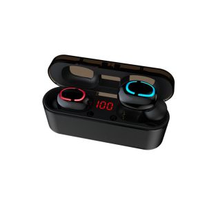China Digital Display Mini In-Ear TWS Earbuds Wireless HiFi Stereo Bluetooth Earphone with Aluminum-Alloy Charging Case on sale
