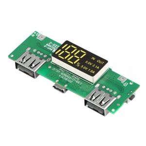 LED Dual USB 5V 2.1A Micro USB Input Power Bank 18650 Battery Charger Board