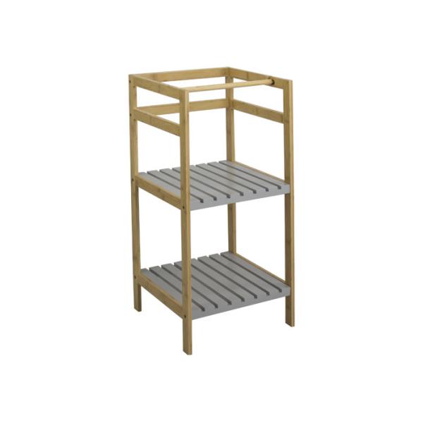 Quality Space Saving Height 72cm Depth 33cm Bamboo Bathroom Rack Shelves Organizer wholesale