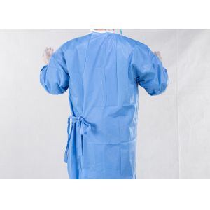 Blue 35g 45g SMS SMMS Disposable Sterile Surgical Gown Anti Static