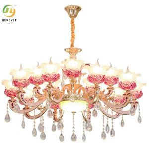 Luxury Atmosphere Home LED Chandelier Simple Bedroom Crystal Hall Chandelier