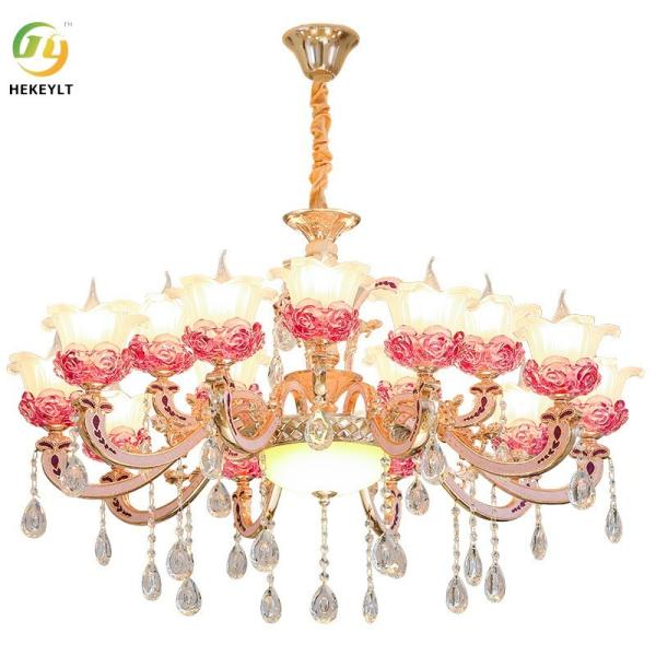 Quality Luxury Atmosphere Home LED Chandelier Simple Bedroom Crystal Hall Chandelier wholesale