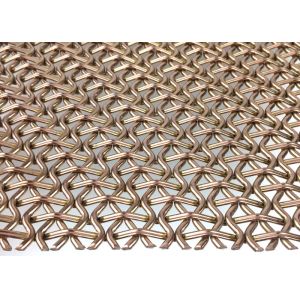 Architectural PVD Metal Decorative Woven Wire Mesh Facade Panels SS410 4.5mm