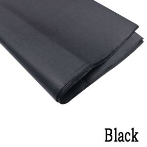 recyclable 17gsm Black Kraft Wrapping Paper 100% Virgin Wood Pulp