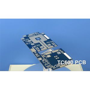 China Microwave PCB On TC600 With Blue Solder Mask And Immersion Silver On Pads on sale