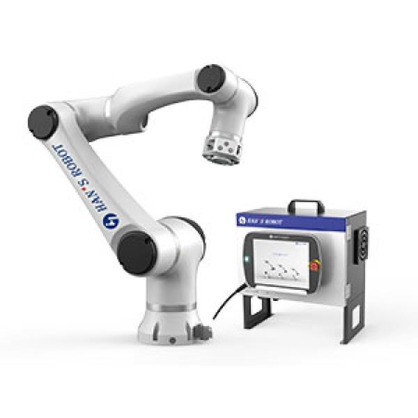 HAN'S Elfin Series E5 Cobot As Pick And Place Machine Work With AGV Robot