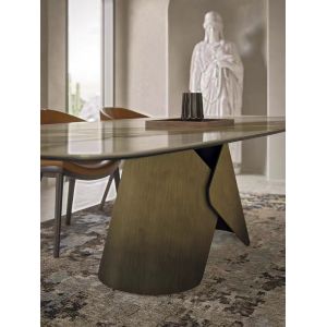 Luxurious And Practical Ceramic Marble Top Dining Table For Dining Room
