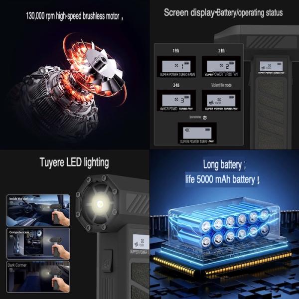 Handheld 130000rpm Turbine Violent Fan