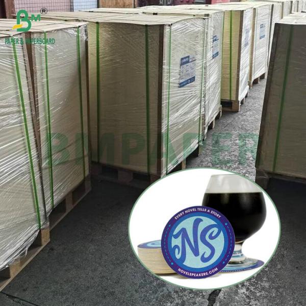Quality High Pulp Water Absorbent Cardboard 1mm 1.4mm White Beer Mat Paper For Coaster wholesale