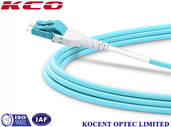 Switchable LC Uniboot MM OM4 100G Fiber Optic Patch Cord PVC LSZH 3.0mm 3m 5m 7m