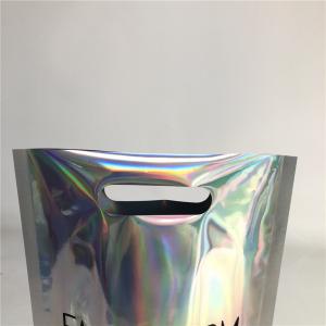 China Smell Proof Stand Up Zipper Hologram Colorful Cosmetic Kit Beauty Packaging Bag on sale