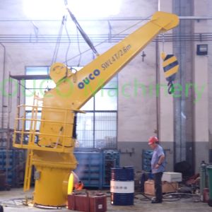 Fixed Boom 4T Pedestal 2.6M Jib Ship Deck Cranes