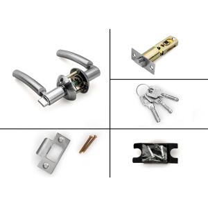 Plated Chrome Tubular Lock Lever Style Security Door Zinc Alloy Handle Lock