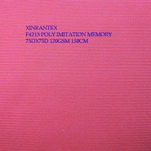 F4202 100% polester imitation memory fabric for outdoor jacket 155GSM 150DX150D