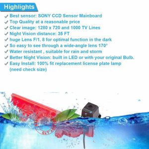 DC 12V Third Brake Light Camera For Mercedes Vito Parking Assist Easy Installati