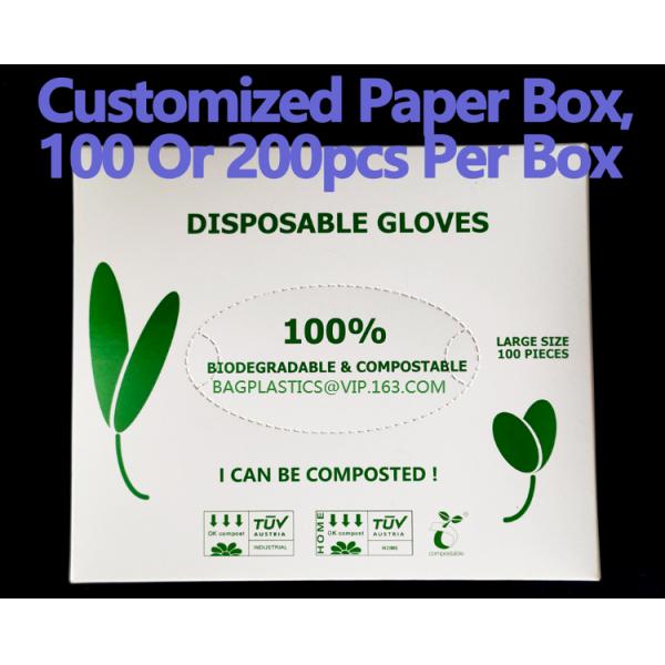 Household Cleaning, Eco- friendly, Biodegradable & Compostable, Medical Protective Disposable hand Gloves