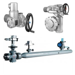 Pressure/Flow Control Skid with Auma electric actuator SA/SQ and multi-rotation