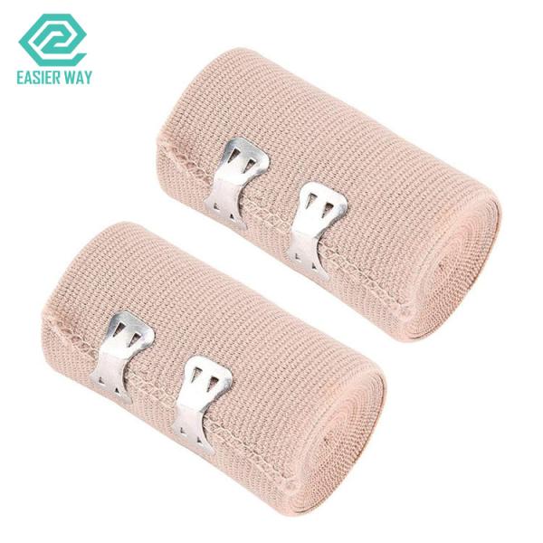 Quality Skin Colored Medical Dressing Tape Gauze Tape High Elastic Compression Bandage With Clips wholesale