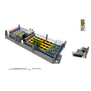 456M2 China Manufacture Square Shape Indoor Trampoline/ Ninja SpaceTrampoline Park Equipment Exported to USA