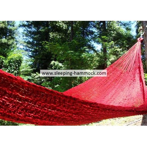 Beautiful Double Person Large Mayan Hammock Hand Woven For Outdoor Beach Red
