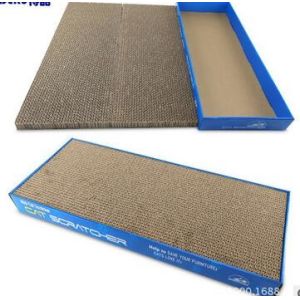 Solid Flat Corner Cat Scratcher , Cardboard Scratch Pad Textured Surface SGS