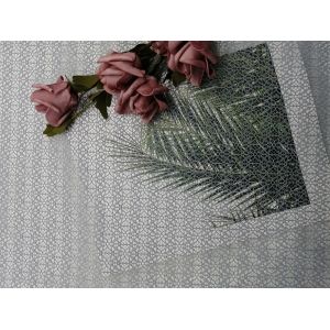 China Grey Lightweight Geometric Lace Tulle Mesh For Evening Dress on sale