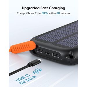 Dynamo Waterproof Portable Solar Charger / Power Bank 26800mAh UN38.3
