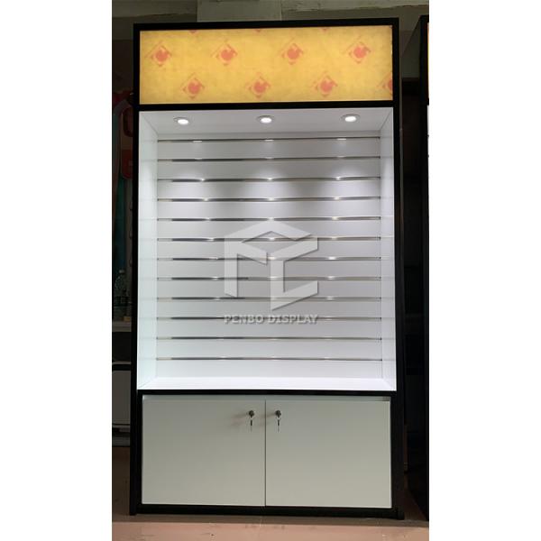 Quality OEM Mobile Phone Display Showcase MDF 16mm Thick Phone Store Decoration wholesale