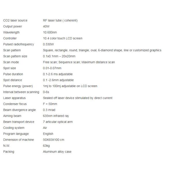 CO2 Fractional Laser Scar Removal Machine For Skin Repair Clinics With High Power Energy Output And Cooling System