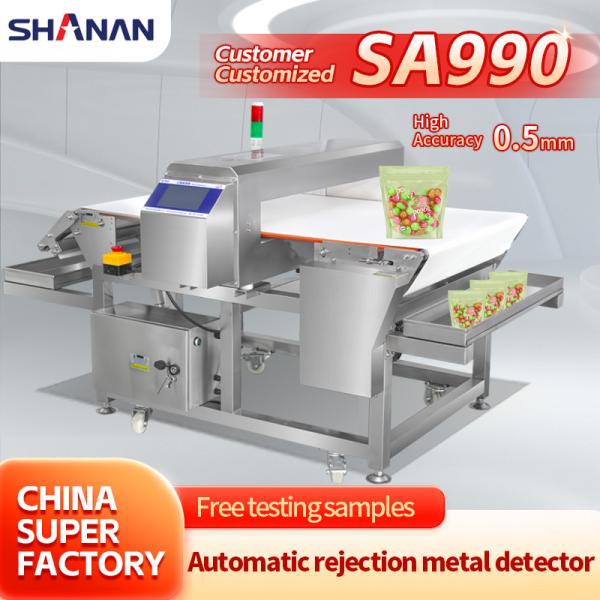 Quality Food Grade Conveyor Belt automatic rejection Metal Detector machine with CE wholesale