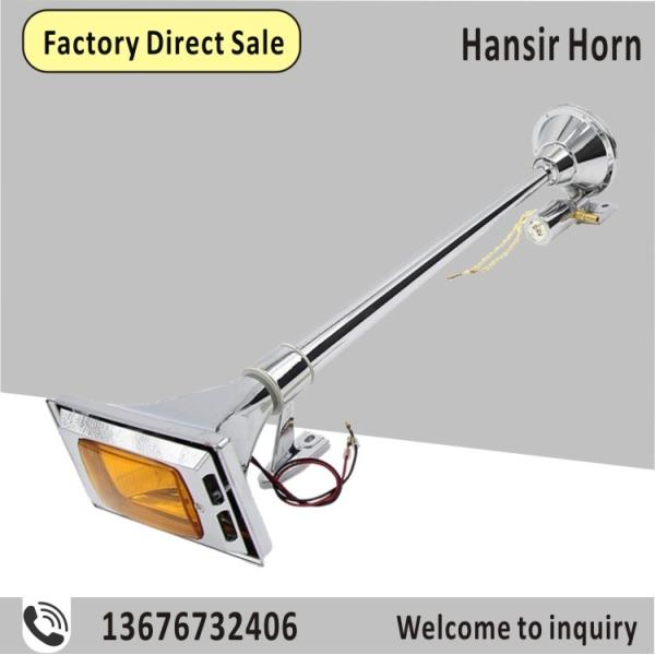 Square Truck Air horn with light chrome plated with the length of 640MM for