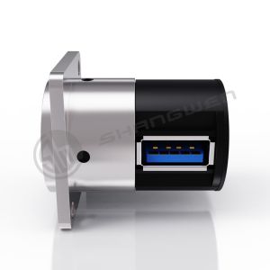 USB 3.0 Black Dustproof 9-Pin Audio Video Connection Male Female Connector Panel