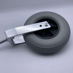 Polyurethane Foam Grey Wheelchair Front Caster Wheels 200mm