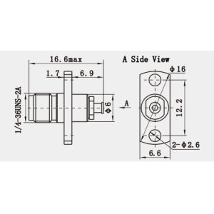 K2.92 Series Brass Material Female Cable Connector For 1#Semi-rigid / Flexible